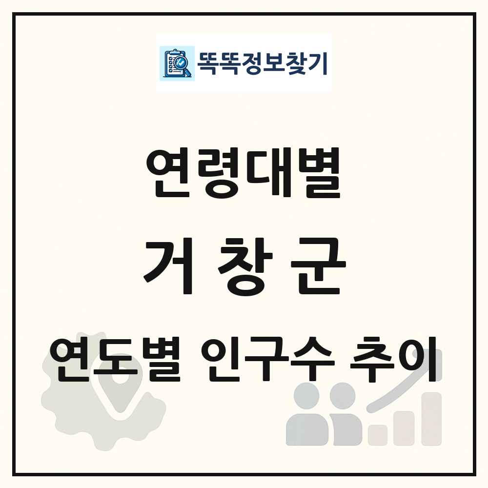 거창군 생애주기별 인구수 링크 그림